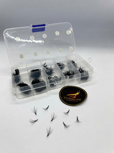 Korean PBT <b>Lash</b> Cashmere Premade Fans Loose Base Whispie <b>Lash</b> Extension Premade DIY <b>Cluster</b> <b>Lashes</b> Custom Box OEM Bulk Wholesale - Product Image 5