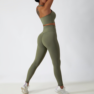 Vêtements de fitness pour femmes sur mesure en gros, ensembles de yoga, vêtements de sport pour femmes, ensembles de yoga de haute qualité avec taille élastique - Product Image 3
