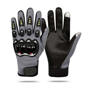 Gants de course AFFORD INTERNATIONAL en cuir véritable fabriqués au Pakistan, à doigts entiers, antidérapants, compatibles écran tactile, pour motocross, toutes tailles - Product Image 6