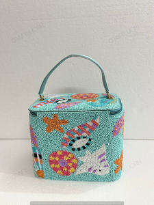 Estuche de Maquillaje con Cuentas, Organizador de Cosméticos Hecho a Mano, Diseño Artesanal Oceánico, Proveedor Mayorista, Exportación OEM India - Product Image 2