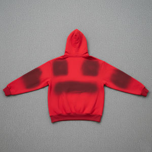 Sweat à capuche en molleton 100% coton de haute qualité, coupe ample et oversize, avec logo brodé personnalisé, teint uni, effet vieilli et délavé - Product Image 6