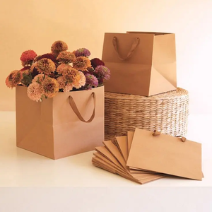 Bolsas de Papel Kraft con Asas Retorcidas, Laterales Reforzados, Biodegradables, Estilo Clásico para Compras Comerciales - Product Image 2