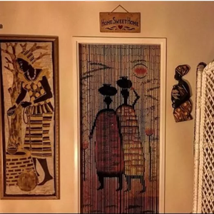 Dreamy Vertical Blinds Bamboo Wood Bohemian Design African Village Blackout Eco-Friendly Screen Printing Wide <b>Blade</b> High Quality - Product Image 2