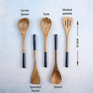 Natural <b>Wood</b> & Resin <b>Spoon</b> | Decorative Handmade <b>Cooking</b> <b>Spoon</b> - Product Image 2