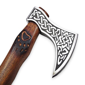 Hache de Camping Viking, fait à la main, 4 pièces, de haute qualité, avec poignée gravée à la main - Product Image 4