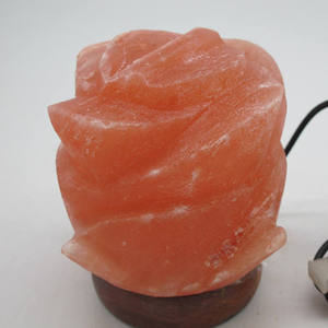 Modern Himalayan <b>White</b> Salt Lamp USB <b>Bedside</b> <b>Table</b> Light with Dimmer Switch Natural Rock Salt Brick Block - Product Image 2