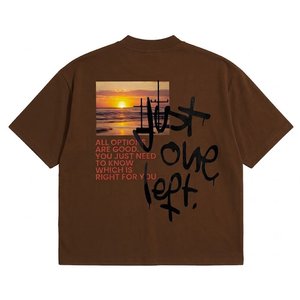 Nouveautés : T-shirts de luxe pour hommes, coupe oversize à épaules tombantes, en coton épais, avec logo personnalisé, style streetwear, fabrication sur mesure, style vintage - Product Image 2