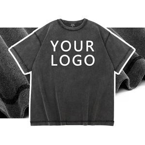 T-shirt Homme Oversize 250 GSM 100% Coton Vintage Délavé à l'Acide, Manches Courtes, Grammage Lourd, Streetwear, Anti-plis, Vierge - Product Image 3