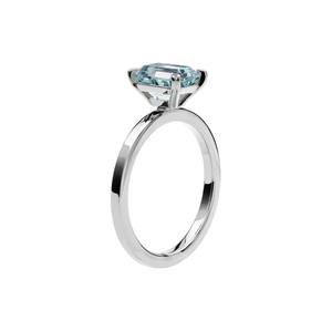 <b>Emerald</b> Cut Blue Topaz 14k Gold Plated Sterling <b>Silver</b> Luxury Elegant Gemstone Engagement Wedding <b>Ring</b> Women Bridal Anniversary - Product Image 2