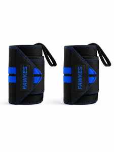 Support de poignet en néoprène imperméable Fawkes, noir et bleu, avec boucle réglable, léger et protecteur pour la musculation - Product Image 1