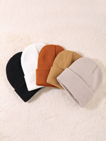 Bonnet d'hiver en jacquard tricoté en gros, personnalisé avec motif dessin animé Mea Culpa Y2K, sans revers, broderie 3D, unisexe, pour la plage