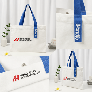 Sac fourre-tout en toile personnalisé avec logo imprimé par sublimation, fermeture à bouton, durable, écologique, sac de shopping vierge - Product Image 3