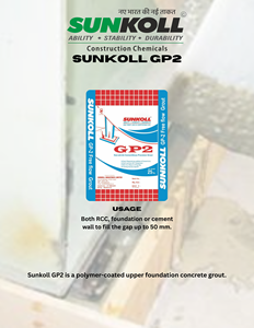 GP2 Non Shrink Cementitious Precision Grout Free Flow Pouring Compound For Machinery Baseplate Anchor Bolt Structural Repair Bag - Product Image 3