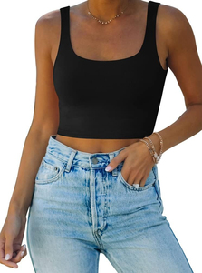 Custom 2025 Summer Fashion Queen Womens Sleeveless Ribbed Crop <b>Camisole</b> Tank Tops Basic Knitted Workout Gym Clothes for Spring - Product Image 3