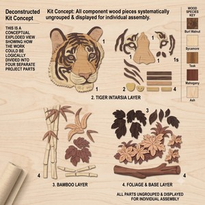 Decoración de Pared de Tigre Tallado en Madera, Estilo Tradicional, Decoración para Sala de Estar y Hogar - Product Image 5