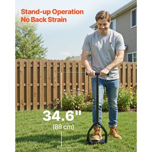 Aeratore Manuale per Prato Resistente da 9,2 Pollici con 15 Punte in Ferro, Manico Lungo e Piastra Larga - Strumento Premium per l'Aerazione del Prato - Product Image 4