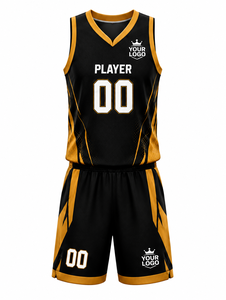 Ensemble complet d'uniformes de basketball imprimés pour l'été, design unique, sans manches, vêtements de sport courts, respirants, séchage rapide, grandes tailles, 100% coton - Product Image 1