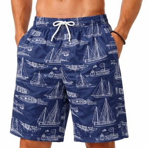 Shorts de bain pour hommes, séchage rapide, été, décontractés, impression personnalisée, cordon de serrage, sublimation, pour hommes - Product Image 2