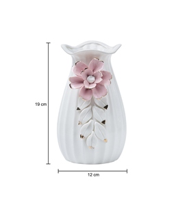 Art Deco Ceramic Vase Matte Finish Face Design Handmade Eco-Friendly Tabletop Decor Drainage Hole Scratch Resistant Anti-Slip - Product Image 2