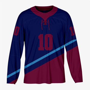 Camiseta de Hockey sobre Hielo Sublimada Personalizada, Algodón/Poliéster, Cómoda, Bordada, Unisex para Adultos - Product Image 5
