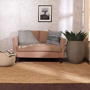 Alfombra de Yute 100% Natural, Diseño Trenzado, Patrón Abstracto Moderno, Ecológica, Antideslizante, Tamaño Personalizable, Juego de Alfombras para Piso - Product Image 4