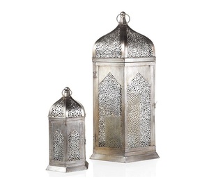 Wholesale Selling Portable Eco-Friendly <b>Silver</b> Color Metal Candle <b>Lantern</b> With <b>Silver</b> Finished <b>Lantern</b> for Christmas - Product Image 5