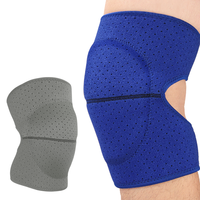 Genouillère respirante et ajustable en néoprène perforé avec protection enveloppante en éponge pour la danse, le yoga et le soutien des genoux lors des positions accroupies