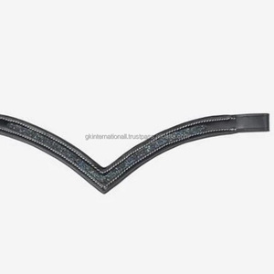 Diseñador de calidad superior Hotfix Decorativo Personalizado V Forma Acolchado Cuero Caballo ceja banda en Full Cob Over Size - Product Image 6