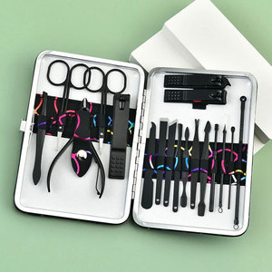 Set de Manicura Profesional, Kit de Cortaúñas, Herramientas de Cuidado de Pedicura, Kit de Aseo Femenino de Acero Inoxidable, 18 Piezas, para Viaje o Casa (Rosa) - Product Image 1