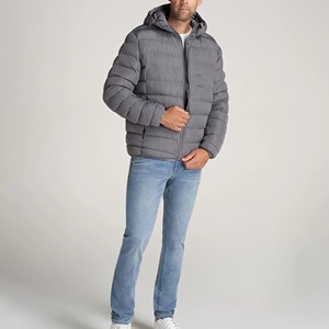 Veste matelassée RNSHANGER pour homme, coupe ajustée, imperméable et coupe-vent, 100% nylon, personnalisable OEM, saison hiver, 220g, logo sur le devant - Product Image 5