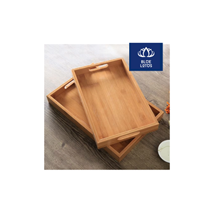 Plateau en bambou écologique, sûr et propre, à base de plantes pures, idéal pour la présentation du petit-déjeuner et le service du café, prix direct. - Product Image 1