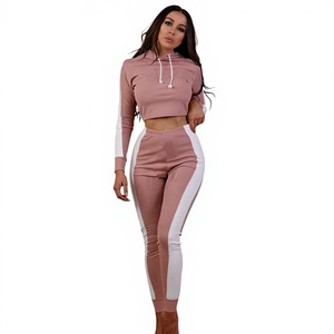 AFAN SMART SHOP Sweat-shirt en molleton tricoté à capuche pour femme, respirant, écologique, couleur unie, manches longues, style streetwear, 100% automne - Product Image 1