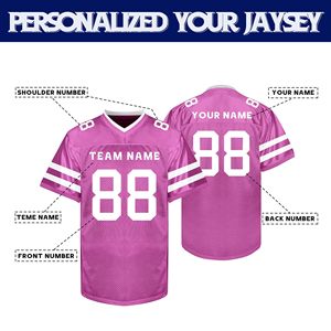 Custom American Football Jersey Polyester <b>Mesh</b> Dazzle Sublimation Design Your Own V Neck Durable Breathable Uniform - Product Image 2