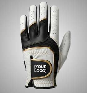 Premium Genuine Leather Golf Glove Right Hand Full Finger Non Slip Breathable <b>Hook</b> And Loop Closure Unisex Sports Glove - Product Image 2