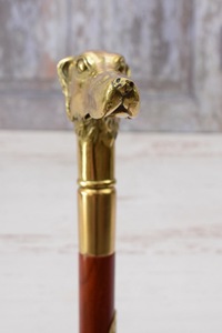 Bâtons de marche rustiques modernes en bois naturel écologique avec poignée en laiton poli, idéaux pour les cadeaux - Product Image 5