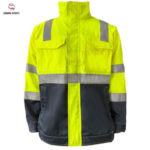 Uniforme de Trabajo de Alta Visibilidad Amarillo para Hombre, Ropa de Trabajo de Seguridad de Doble Capa con Forro Polar, Trajes de Seguridad - Product Image 5