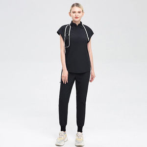 Uniforme de travail personnalisé avec logo pour salon de beauté, coiffure et esthétique – Tenue de spa extensible et douce - Product Image 1