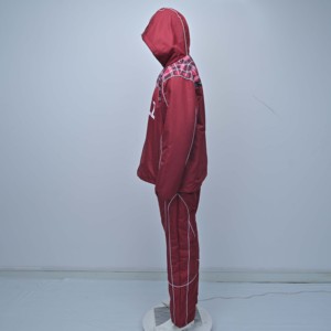 Ensemble de survêtement imprimé respirant mi-lourd pour homme, nouveau style, avec fermeture éclair intégrale sur le devant, en coton, idéal pour l'hiver – Prix raisonnable - Product Image 5