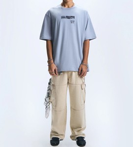 Camisetas Oversize con Lavado Ácido de Alta Calidad, Personalizadas para Hombre, ODM, Cuello Redondo, Hombros Caídos - Product Image 2