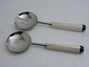 Stainless Steel <b>Salad</b> <b>Server</b> With Resin Handle Handmade Kitchen Serving Spoon Fork Set For Wholesale Export Manufacturer - Product Image 5