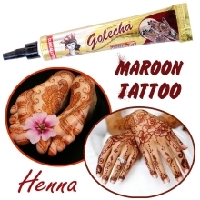 Henna Natural Ecológica Hecha a Mano en Tubo, Color Rojo y Marrón, para Tatuajes - Product Image 3