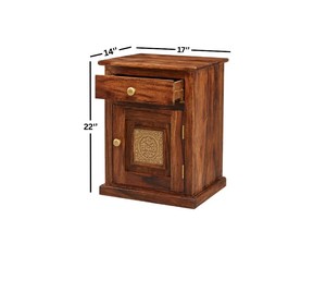 Table de chevet en bois massif en gros |   Table de chevet avec tiroirs |   Table de chevet en bois massif résistant aux termites de qualité supérieure |   Meubles de maison - Product Image 2
