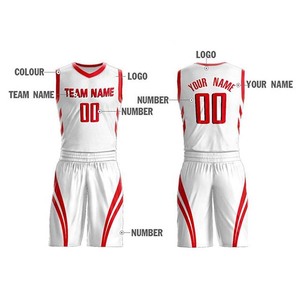 Uniformes de Baloncesto Personalizados de Primera Calidad, Talla Grande, Secado Rápido, Transpirables, Diseño OEM, Conjunto Unisex, 100% Poliéster, Nombre del Equipo - Product Image 3