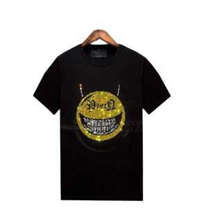 T-shirt sur mesure pour hommes en taille adulte haute qualité concevez votre propre t-shirt en strass au meilleur prix - Product Image 1