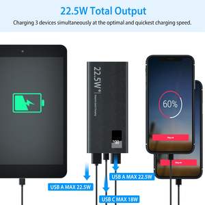 Portable <b>10000mAh</b> Power Bank 22.5W Super Fast Charging PD QC 3.0 LED Display Compatible iPhone Perfect External Battery Pack - Product Image 3