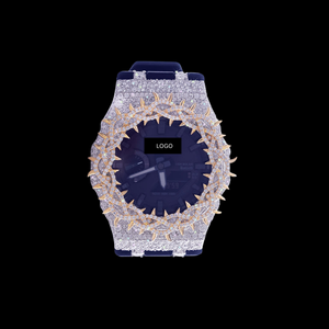 High Quality HipHop Style <b>Wrist</b> <b>Watch</b> VVS Moissanite Trons Bezel <b>Watch</b> <b>For</b> Men Or <b>Women</b> Handmade Diamond <b>Watch</b> In Factory Price - Product Image 1