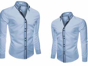 Chemise à manches longues pour homme à séchage rapide, anti-rétrécissement, anti-plis, en coton écologique - Product Image 6