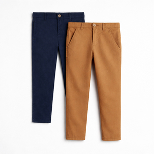 Nouveauté - Pantalons décontractés pour enfants - Coupe droite - Pantalons pour enfants - Vêtements scolaires - Coton sergé extensible - Pantalons <span class=keywords><strong>chino</strong></span> pour garçons - Direct usine - Product Image 3