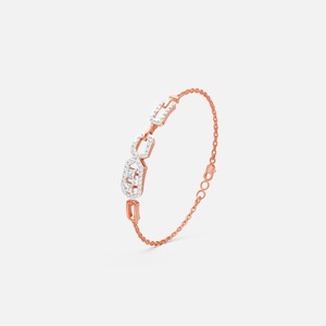 Bracelet Infinity Spark Link avec diamants de 0,62 ct en or jaune, blanc et rose 9 carats - Product Image 2