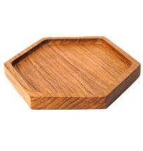 Plateau de service rond en bois naturel fait main pour la maison, la cuisine, la table à manger, la table basse, le restaurant, le café, l'hôtel, le petit-déjeuner, les collations - Product Image 6